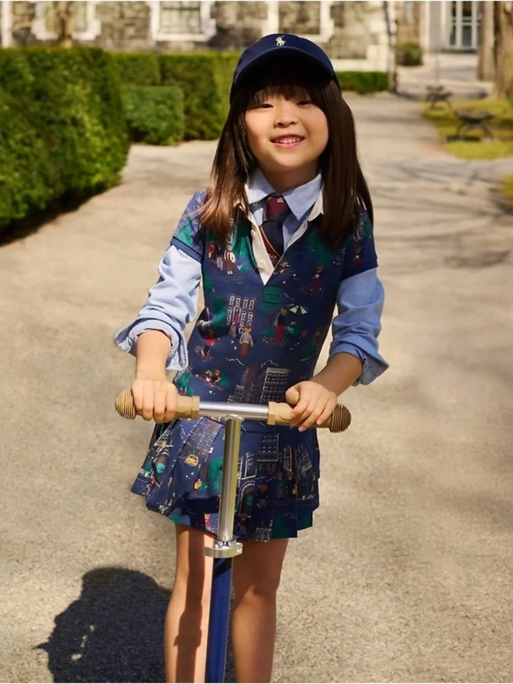 Polo Ralph Lauren Toddler and Little Girls Bear Jersey Rugby Dress 6